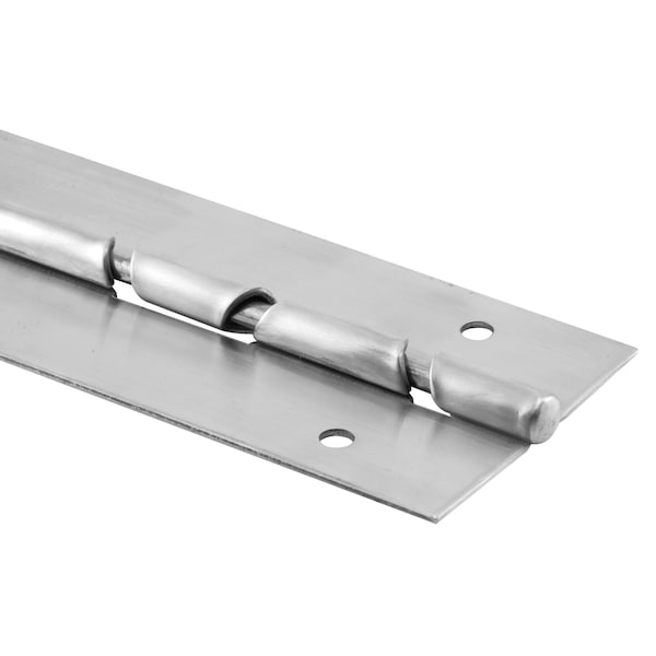Prime-Line Piano Hinge, 3in x 54-1/2 in., Stainless Steel, LH/IN-RH/OUT, Spring-Loaded (Single Pack) 658-9402R - main